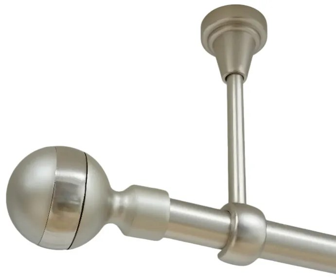 Galerie simpla prindere tavan fara inele james 19 mm crom mat (Alege marime: 200 cm)