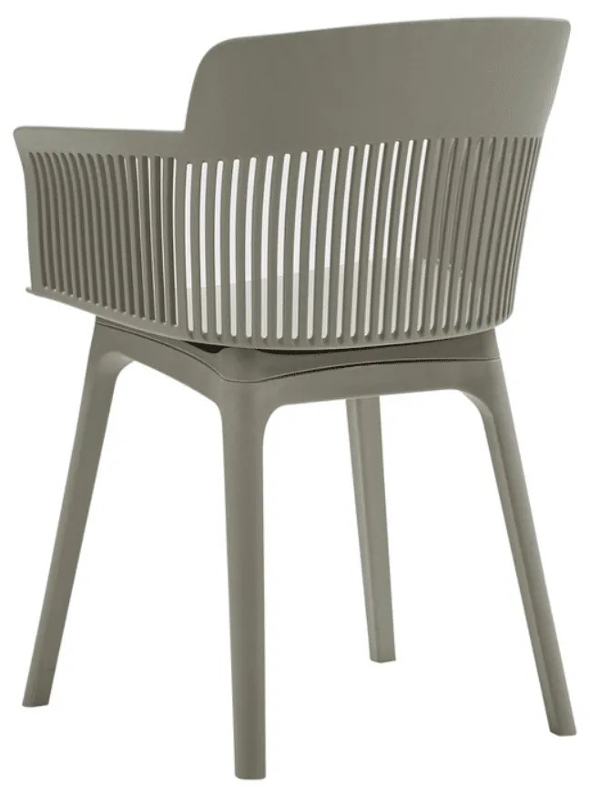 SCAUN tip fotoliu RIGATO -POLIPROPILENA- HORECA - GRI