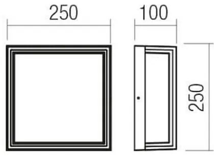 Aplică LED de exterior QUADRIS LED/20W/230V IP54 maro Redo 90566