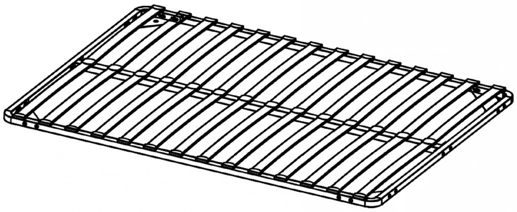 Kit somiera demontabila, 2 randuri, 1400 | 1600 x 2000 mm, lamele lemn stratificat, negru (Dimensiuni: 1600x2000 mm)