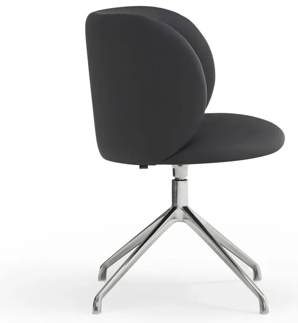 Scaun de sufragerie negru tapițat Mogi – Teulat