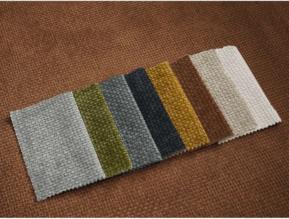 Canapea portocalie extensibilă cu tapițerie din chenille 228 cm Neyo – Bobochic Paris