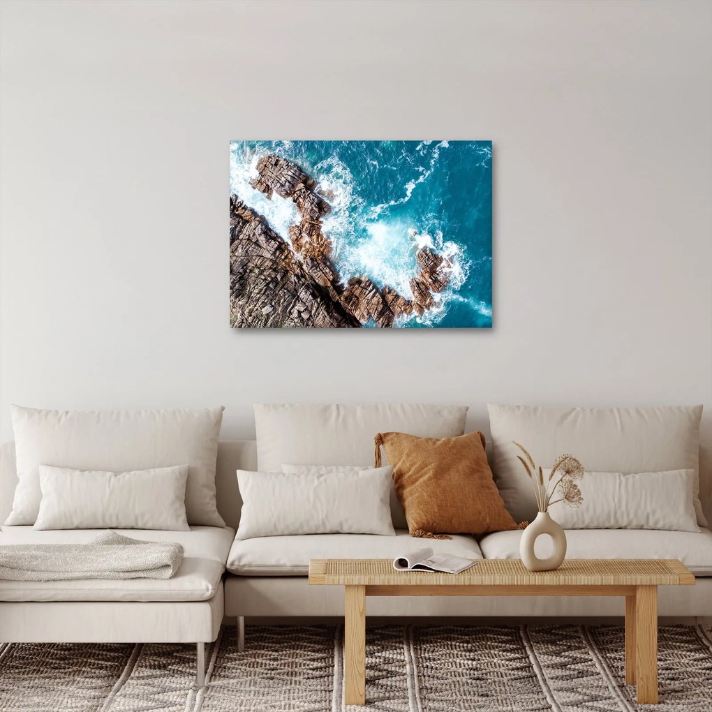 Tablou cu stânci și mare (70x50 cm)
