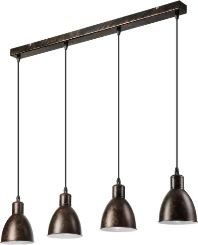 Brilagi - Lustra LED suspendată pe cablu RIDDY 4xE27/60W/230V cupru cu patină
