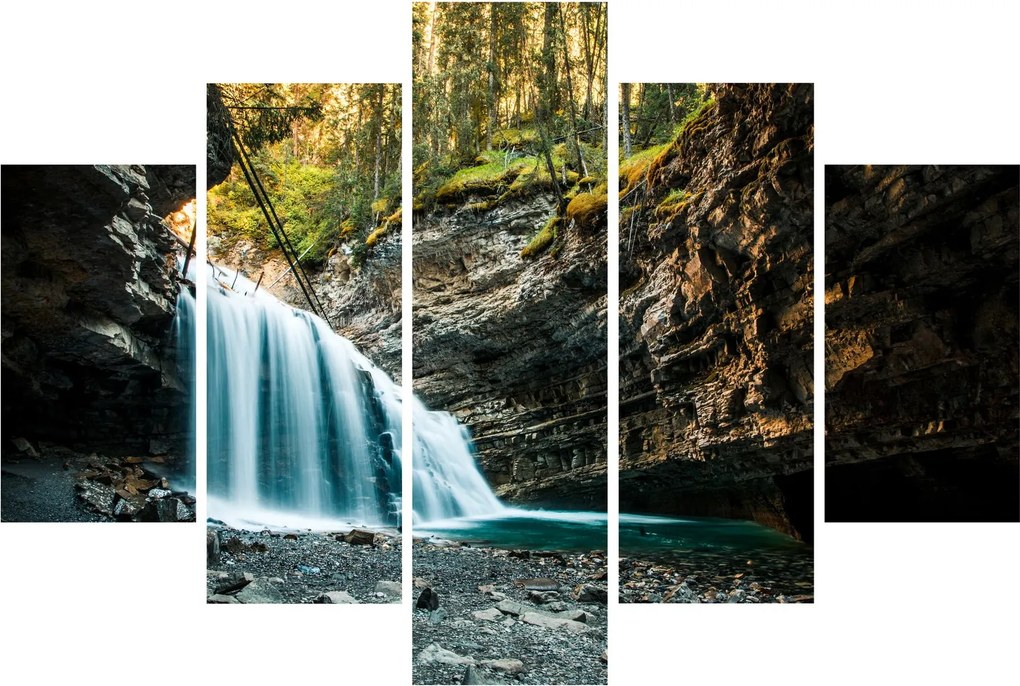Tablou cu cascada de pădure (150x105 cm)