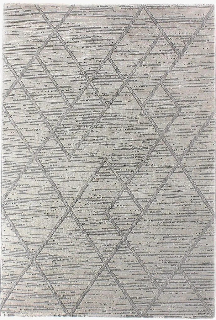 Covor MOTTO, 100x150 cm, forma dreptunghiulara, poliester, gri, 4587