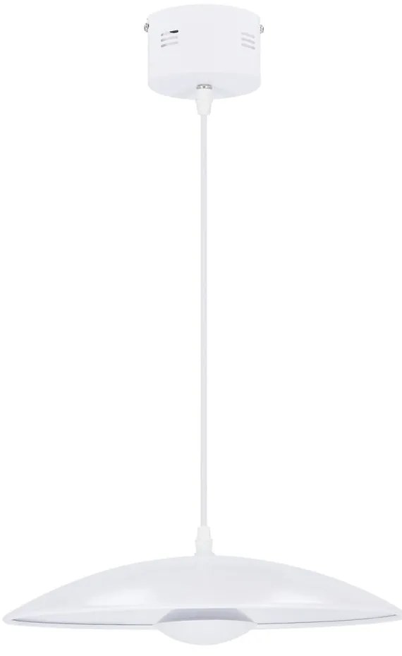 Lustră albă LED cu abajur din metal Lund – Candellux Lighting