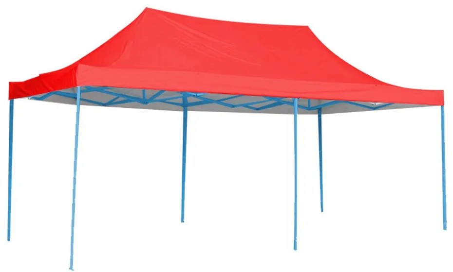 Pavilion pliant in diferite modele-2,9x5,7m-rosu-geanta de transport