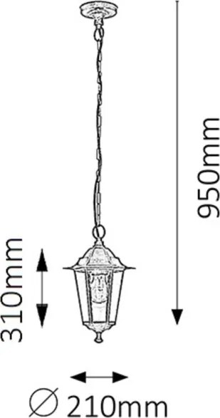 Rabalux 8238 - Lustra VELENCE 1xE27/60W/230V