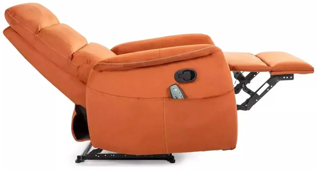Fotoliu Solon M cu functie de masaj velvet cinnamon Blu4215