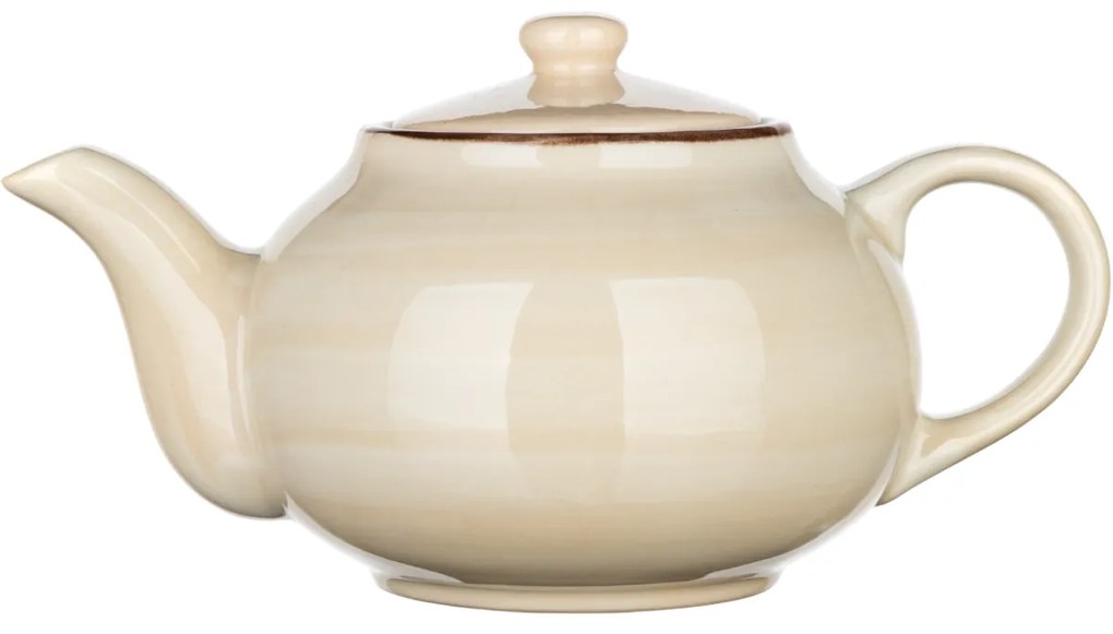 Ceainic din ceramică Banquet PALAS, 0,9 l, crem