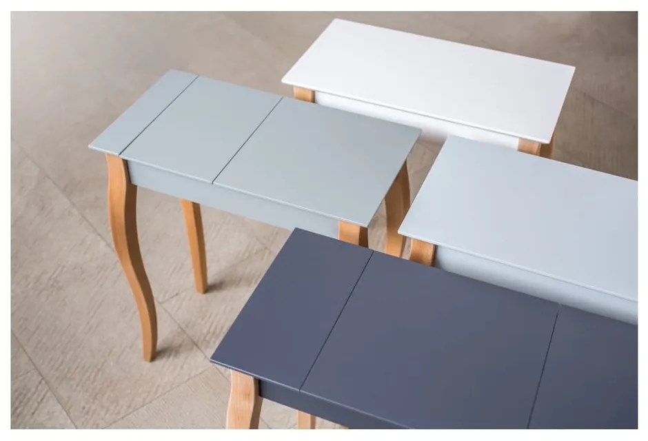 Masă de toaletă cu oglindă Ragaba Dressing Table, lungime 105 cm, gri grafit