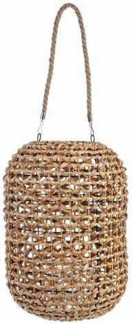 Felinar decorativ din iarba de mare Eldoret Large Natural, Ø24xH36 cm