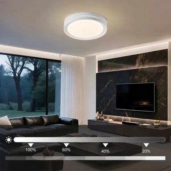 Brilagi - Plafonieră LED dimabilă KREON LED/54W/230V 3000-6000K, albă, Ø 38 cm + telecomandă