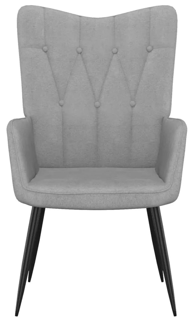 327545 vidaXL Scaun de relaxare, gri deschis, material textil