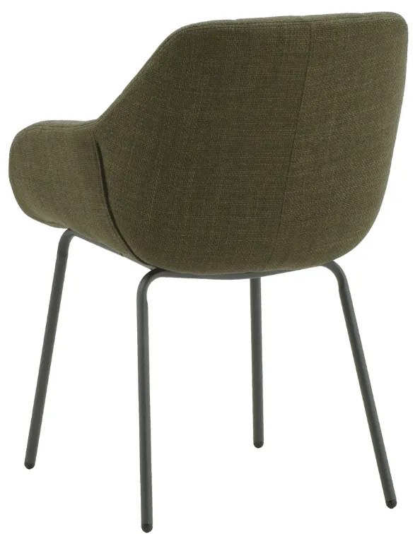 Scaun tip fotoliu Bosco, tesatura ,structura metalica - GRI