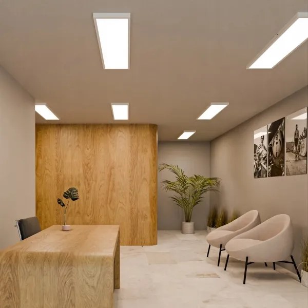 Panou LED aplicat 60 W, 230 V, 30 x 120 cm, alb