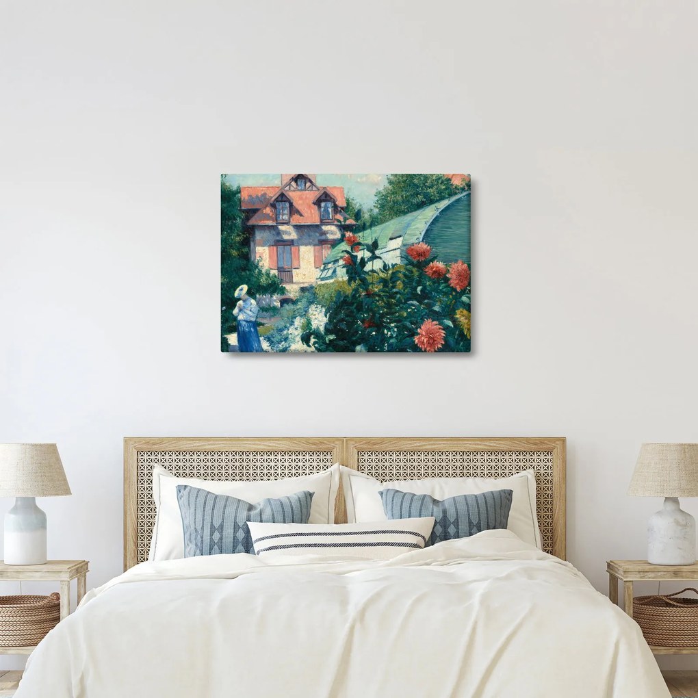 Tablou - Gustave Caillebotte, Dahlias, Garden at Petit Gennevilliers, reproducere (70x50 cm)