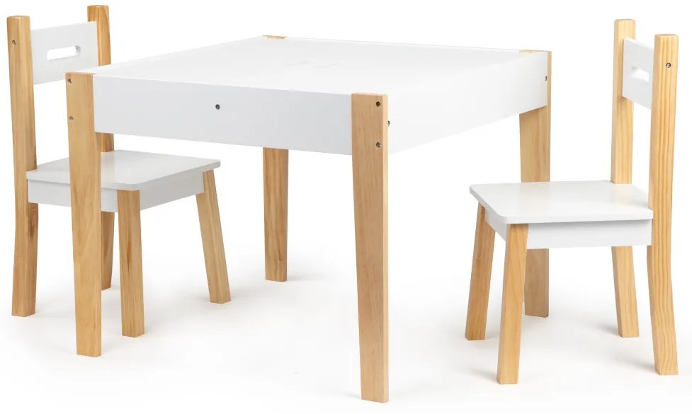 Masă multifuncțională cu 2 scaune și tablă cu cretă