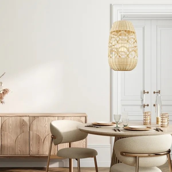 Lustră pe cablu ARONA 1xG9/9W/230V d. 40 cm ratan