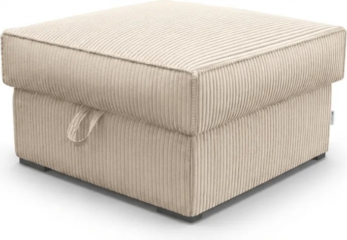 Taburet crem SMART COSARO cu spatiu de depozitare 65x65 cm