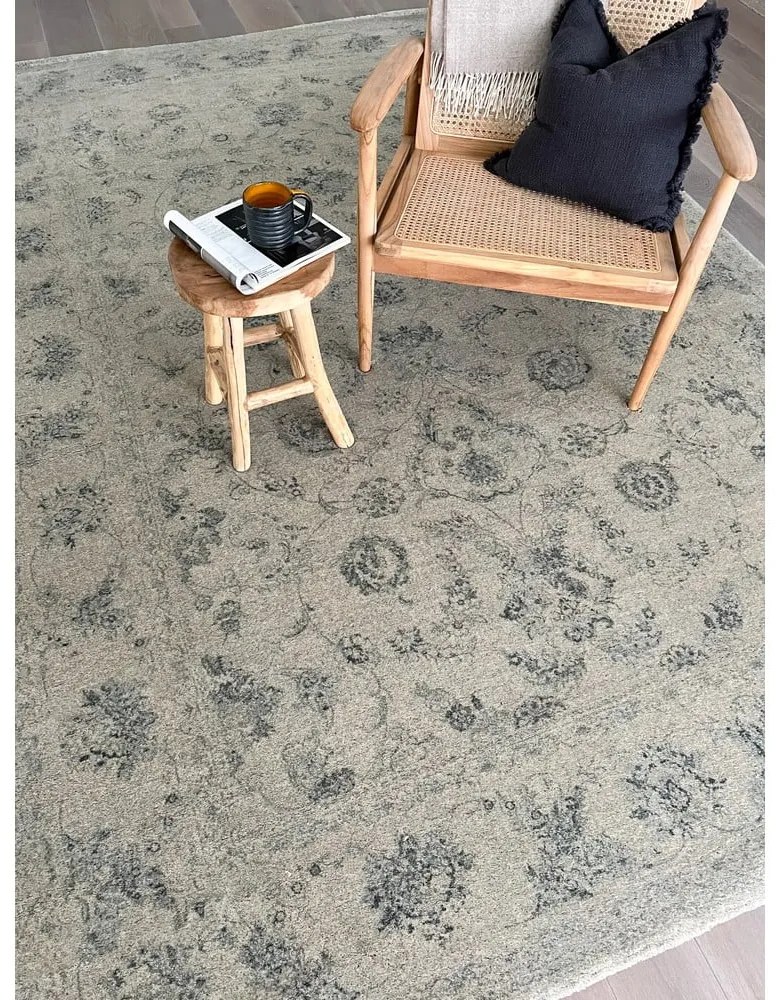 Covor bej din lână 230x340 cm Calisia Vintage Flora – Agnella