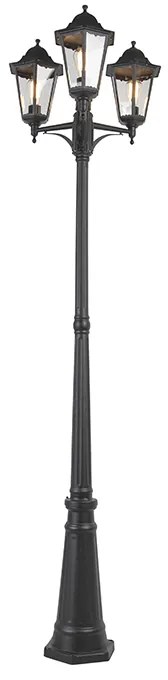 Felinar inteligent de exterior negru cu 3 lumini, inclusiv WiFi ST64 - New Orleans