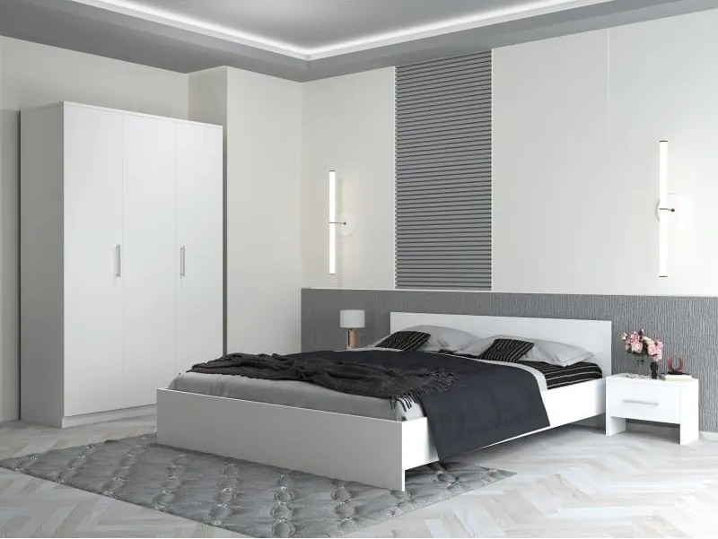 Set dormitor Practic 3U, Alb