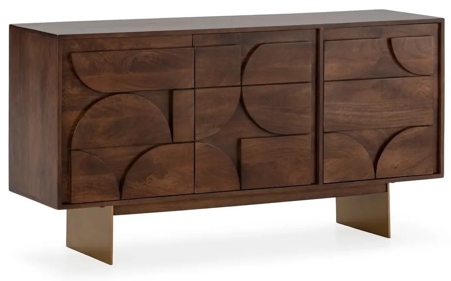 Comodă maro din lemn de mango 145x76x40 cm Trisha – MOME