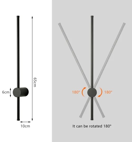 Brilagi - Aplică de perete pentru exterior AURA LED/12W/230V 4000K IP54 negru