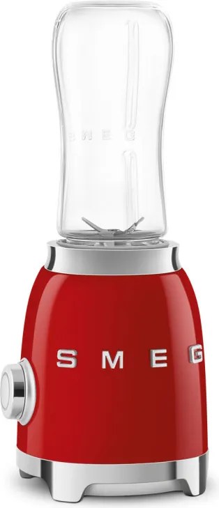 Blender Smeg PBF01RDEU, 300 W, 2 x 600 ml, 20 000–24 000 rpm, Baza antiderapanta,Fara BPA, Otel inoxidabil, Rosu