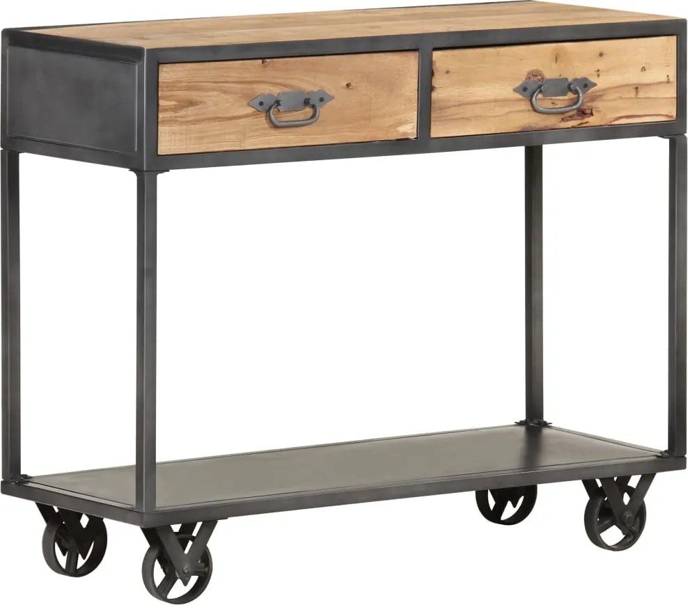 vidaXL Masă consolă, 90x35x74 cm, lemn masiv reciclat