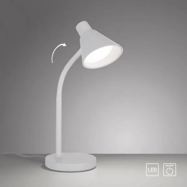 JUST LIGHT. 11248-16 - Lampă de birou LED flexibilă PIXIE, 4,5 W, 230 V, albă
