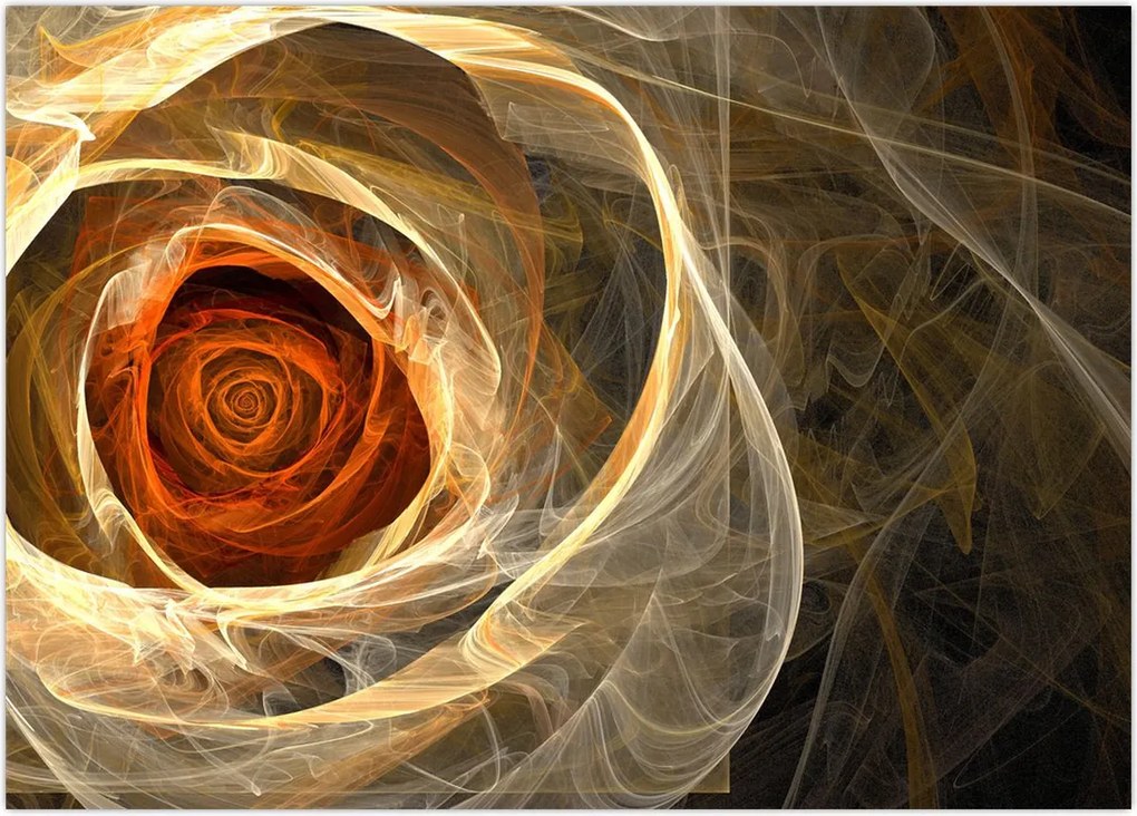 Tablou - Trandafiri abstracți în culori aprinse (70x50 cm)