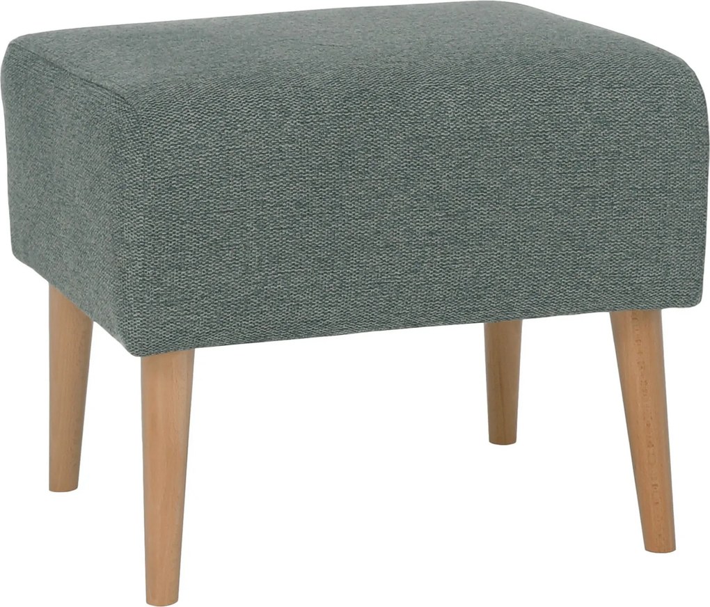 Taburet SAMY, stofa clasica verde menta, 42x52x43 cm