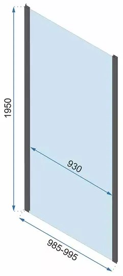 Cabina de dus patrata cu usa pliabila Rea Rapid Fold 100x100 negru