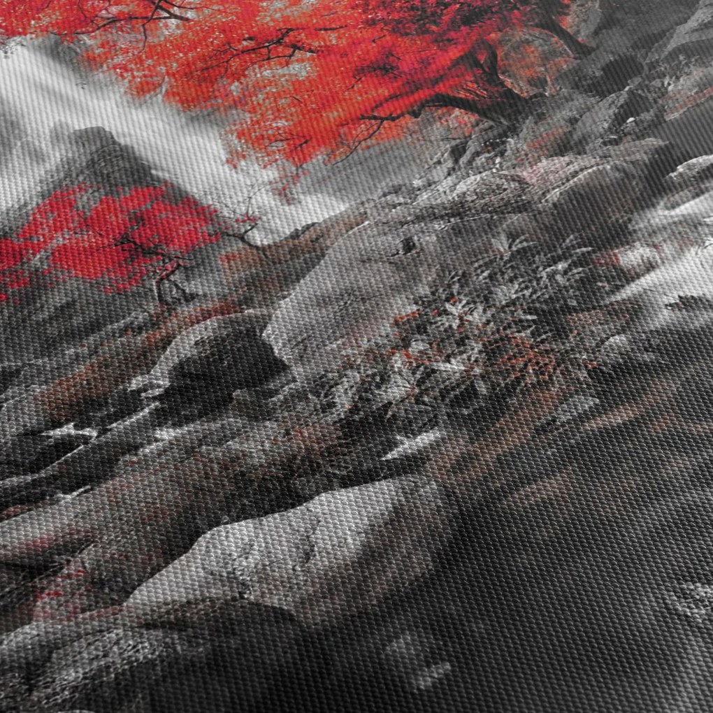 Tablou - Cascade în peisajul de toamnă (90x60 cm)