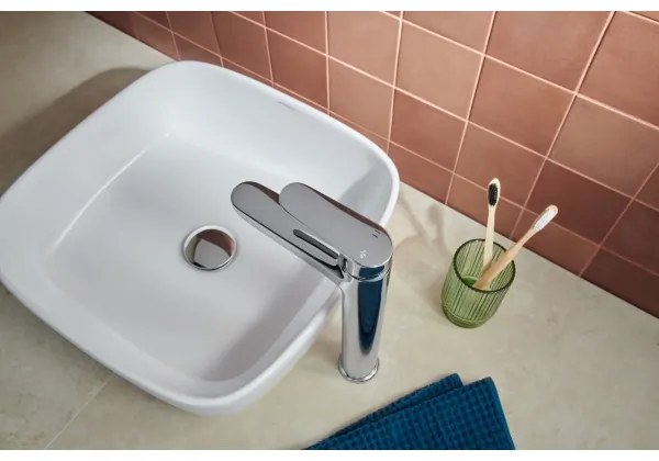 Baterie umyvadlová KFA Armatura 5552-712-00 + výpusť OTAVA 30,2 cm chrom lesklý