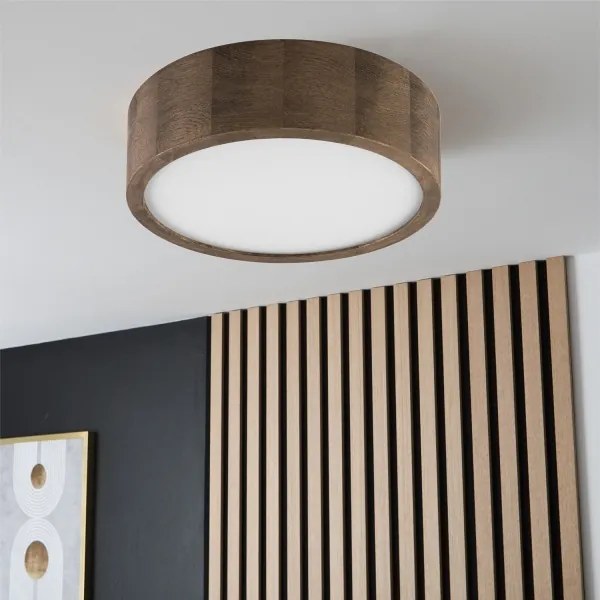 Plafonieră LED Brilagi CARVALHO 1xE27/60W/230V stejar nuc d. 27 cm