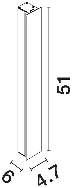 Aplica LED iluminat ambiental perete exterior IP65 PATH alb, 51cm