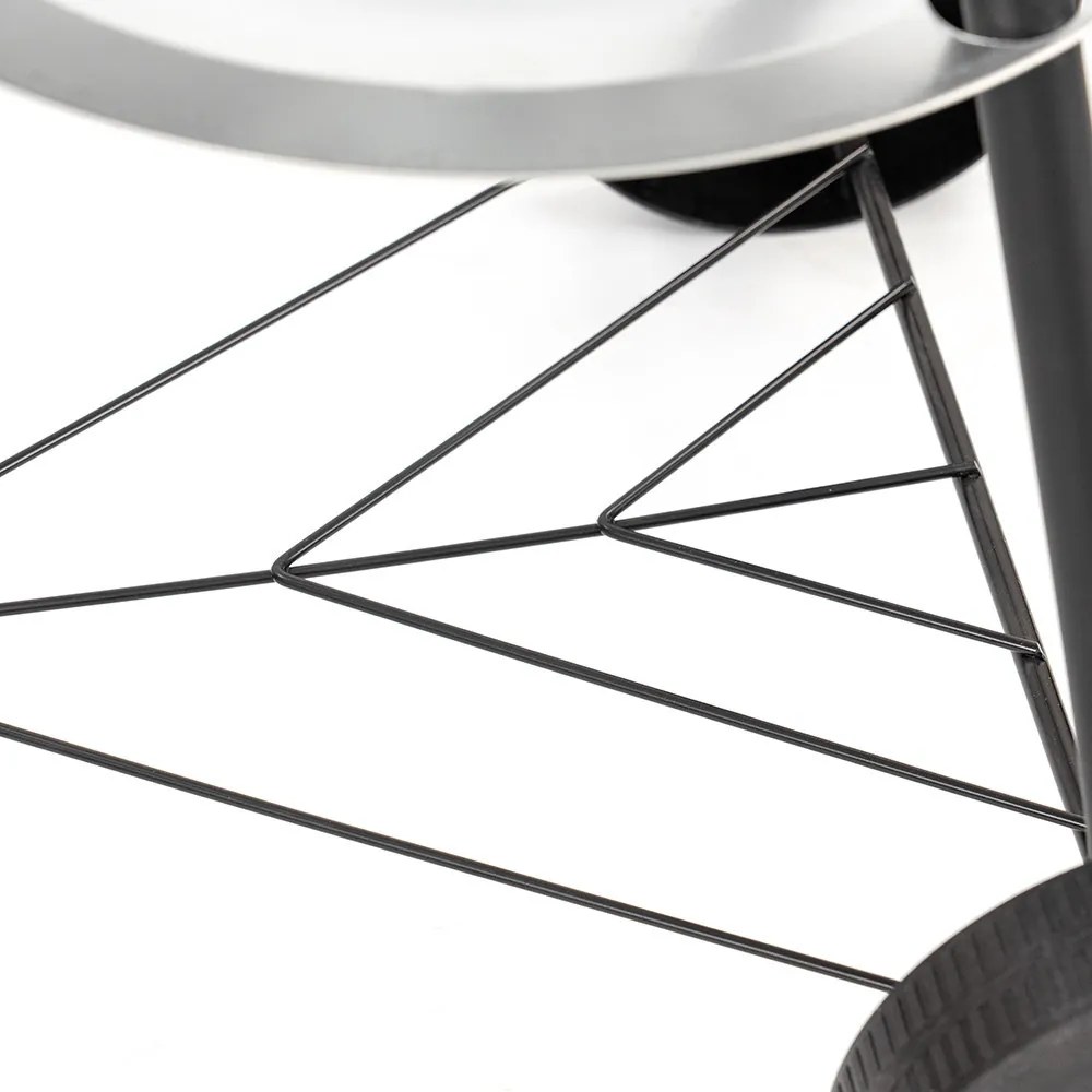 Grătar de grădină cu bilă pe cărbune și roți