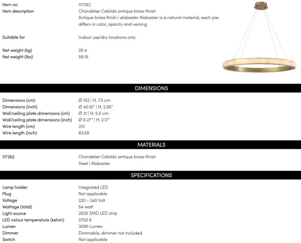 Lustra suspendata LED design LUX Cabildo