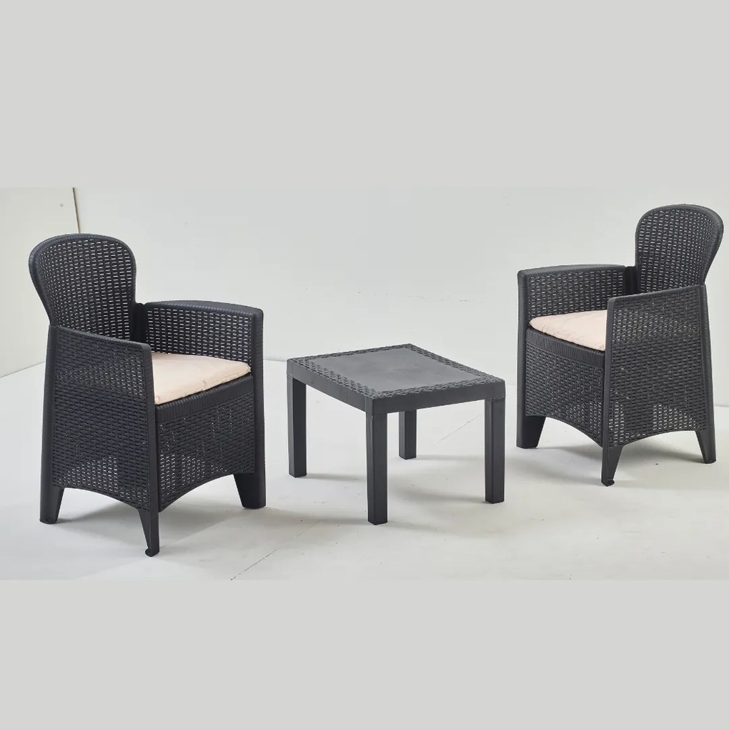 Set grădină AKITA, 3 piese, antracit I.P.A.E-Progarden