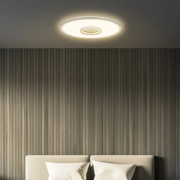 Briloner 3847014 - Plafonieră LED TORO, 18 W, 230 V, Ø 42 cm, crom mat