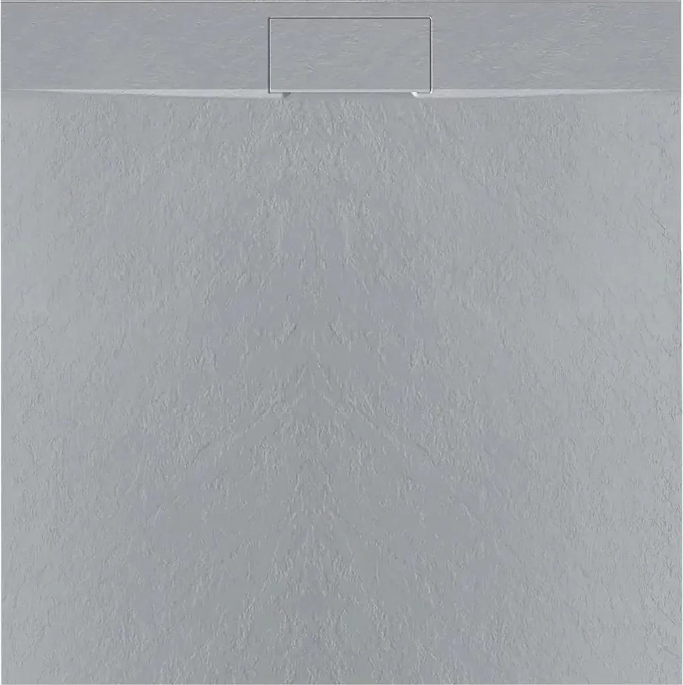 Cadita dus patrata gri Rea Bazalt 90x90 cm