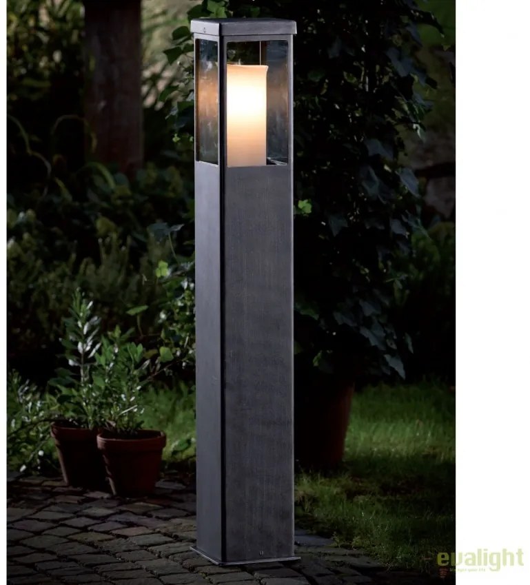 Stalp iluminat exterior din fier forjat, inaltime 110cm, AL 6832