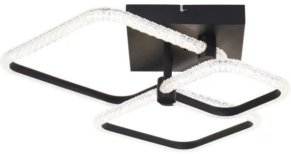 Brilliant - Plafonieră LED dimabilă AYDIN LED/34W/230V, neagră + telecomandă