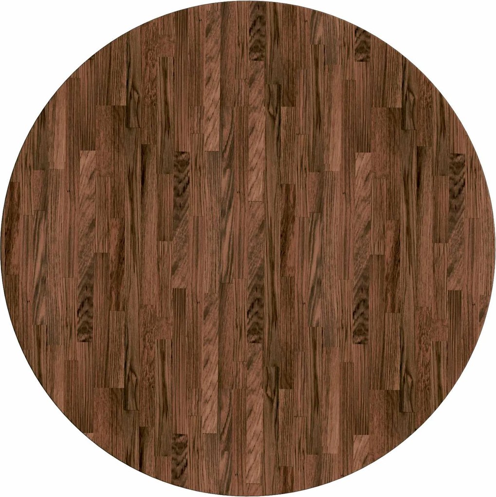 vidaXL Placă de masă Maro închis Ø 80 x 4 cm Lemn de stejar masiv