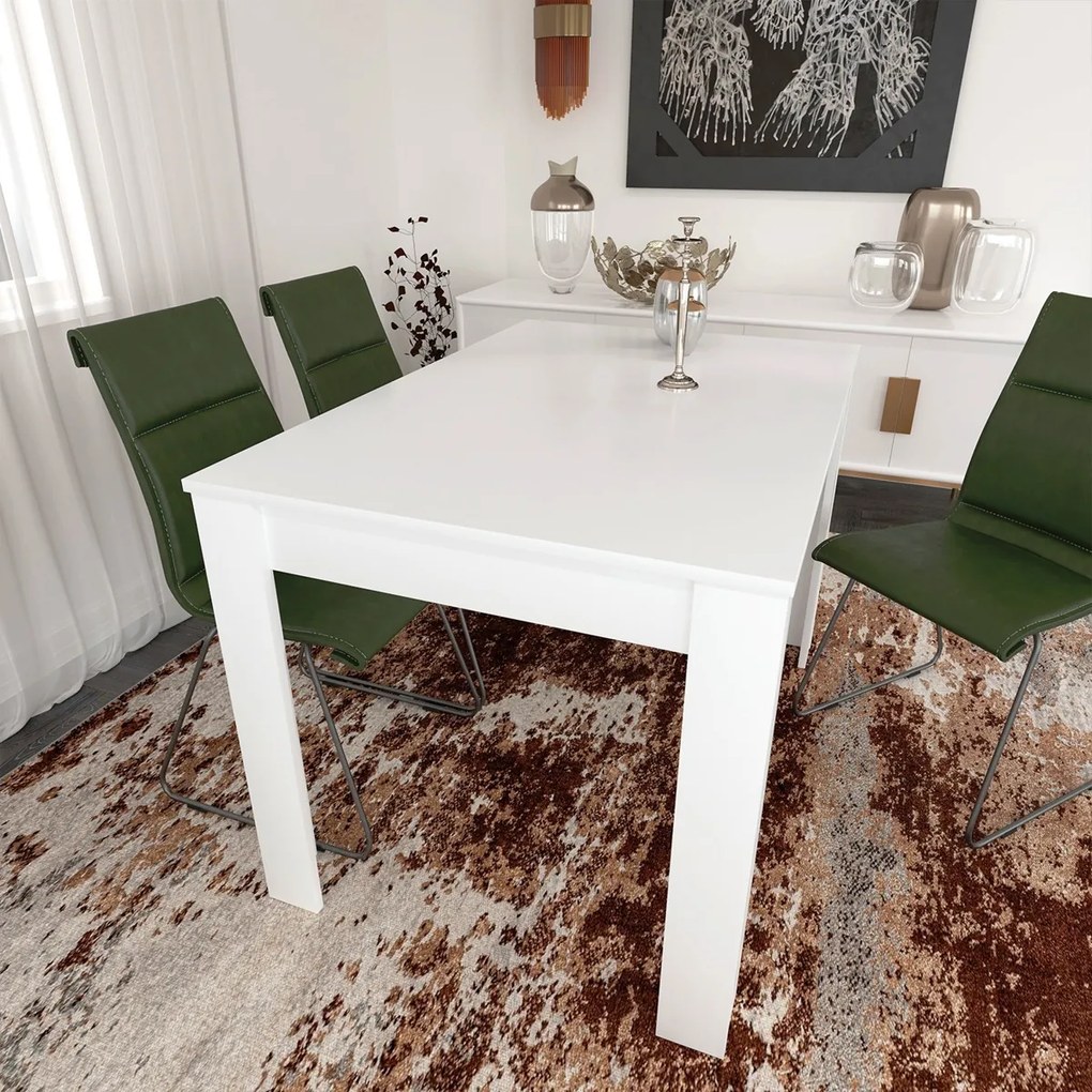 Masă de sufragerie Single Shiny White