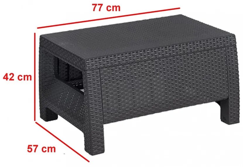 Set mobilier de grădină pentru balcon Corowa, grafit
